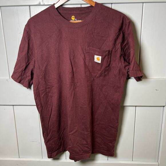 Carhartt Men's Maroon Tee Size M - Picture 2 of 5